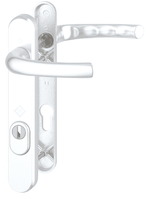 HOPPE Door Furniture PAS24 Atlanta 92mm Centres 122mm Screw Centres - White
