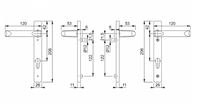 HOPPE London UPVC Lever Door Furniture 113P/366M Silver