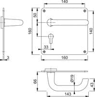 Hoppe Paris 138/304L - Euro Profile - 87108231