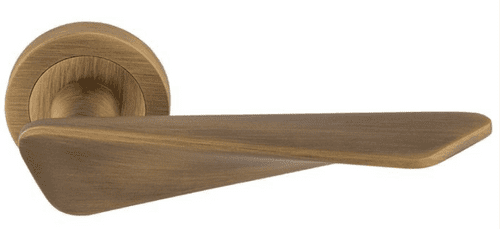 Intona Lever On Round Rose - IN5AB - Antique Brass