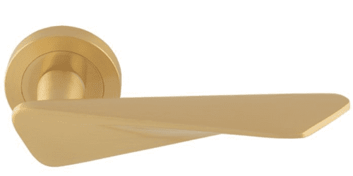 Intona Lever On Round Rose - IN5SB - Satin Brass
