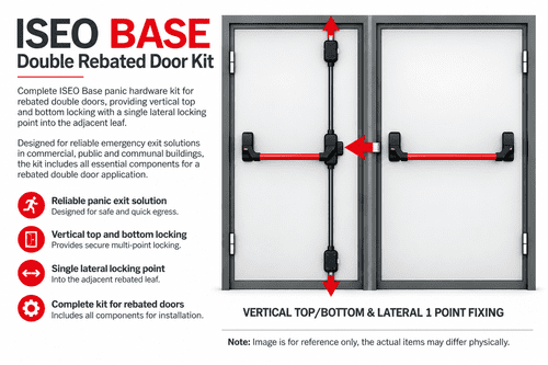 ISEO IDEA Base Double Rebated Door Panic Kit