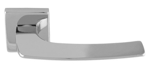 Katana Lever On Concealed Fix Push-on Square Rose - EUL120CP - Polished Chrome