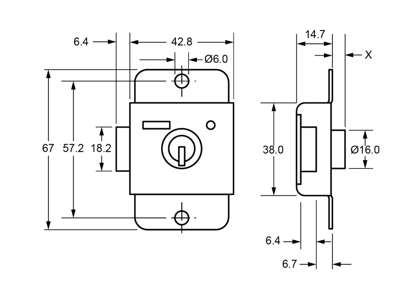 L&F 7 Lever Deadbolt Locker Lock