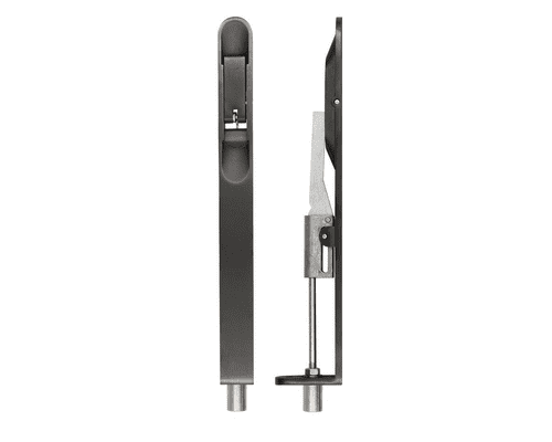 Lever action flush bolt - 20mm x 200mm Radius - Graphite - ZAS03R-PVDGH