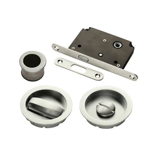Manital Sliding Door Lock Set - Satin Nickel - ART55BSN