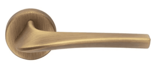 Master Lever On Round Rose - MS5AB - Antique Brass