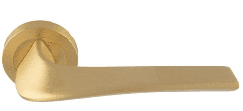 Master Lever On Round Rose - MS5SB - Satin Brass