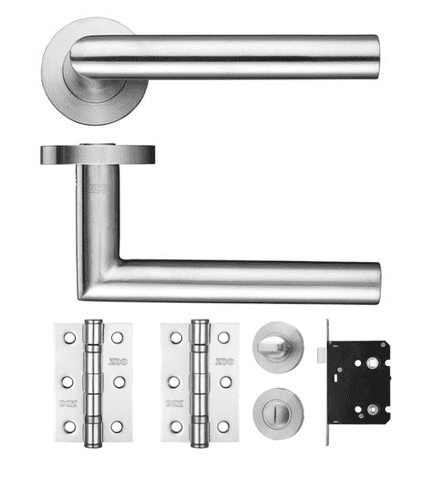 Miltred Bathroom Lever On Rose Door Kit