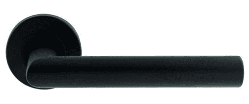 Mitred Round Bar Lever On Sprung Rose - CSL1192MB - Matt Black