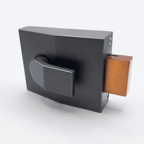 Modern Style Deadbolt Nightlatch - Surface Mounted Rim Deadlock - Case Only