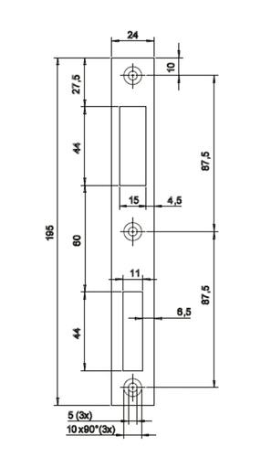 Nemef 9600 Frame Strike Plate