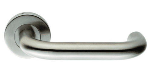 Nera Safety Lever On Sprung Rose Grade 304 - CSL1190SSS - Satin Stainless Steel