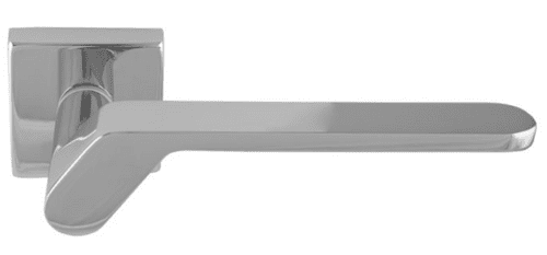 Pendio Lever On Concealed Fix Push-on Square Rose - EUL130CP - Polished Chrome