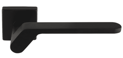 Pendio Lever On Concealed Fix Push-on Square Rose - EUL130MB - Matt Black