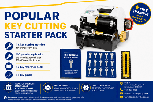 Popular Key Cutting Machine Starter Pack + Free Training  - Cylinder Keys Only