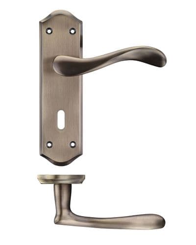 PR061FB Asti Lever On Lock Plate - Bronze