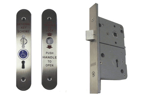 RADAR NKS Lock Disabled Toilet Sashlock Lockset to Suit National Key Scheme