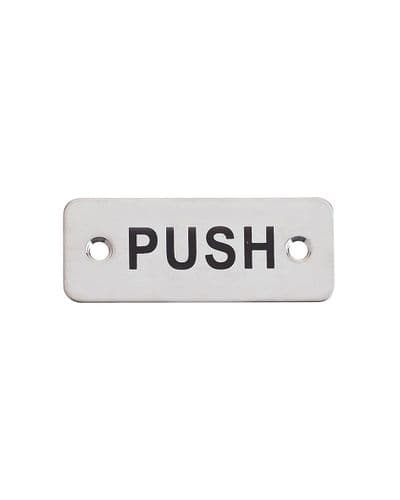 Rectangular Push Sign 75 x 30mm
