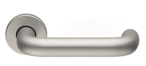 Safety Lever On Rose - LRS4001SAA - Satin Anodised Aluminium