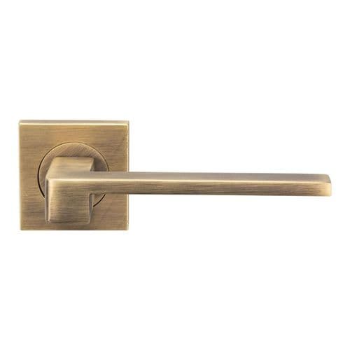 Serozzetta Equi Lever on Square Rose - Antique Brass