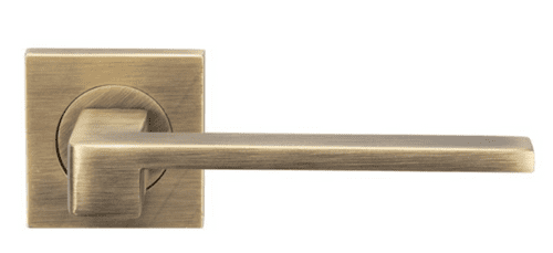 Serozzetta Equi Lever On Square Rose - SZM370 - Antique Brass