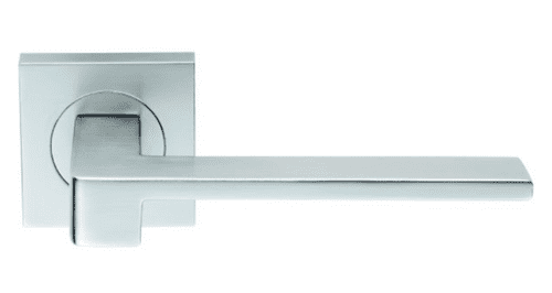 Serozzetta Equi Lever On Square Rose - SZM370SC - Satin Chrome