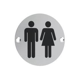 Sex Symbol Toilet Sign - Unisex - Satin Stainless Steel