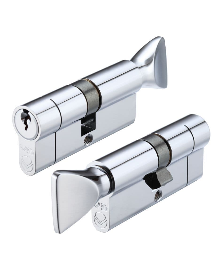 Standard Snap Break-Off Thumbturn Euro Cylinder Lock Black Brass Chrome ...
