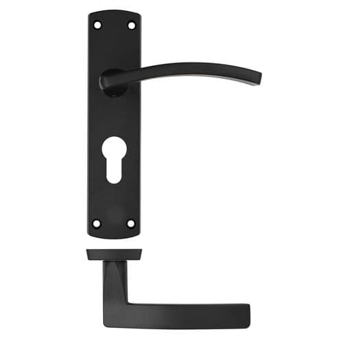 Toledo Lever On Euro Backplate - ZPA031EP-MB
