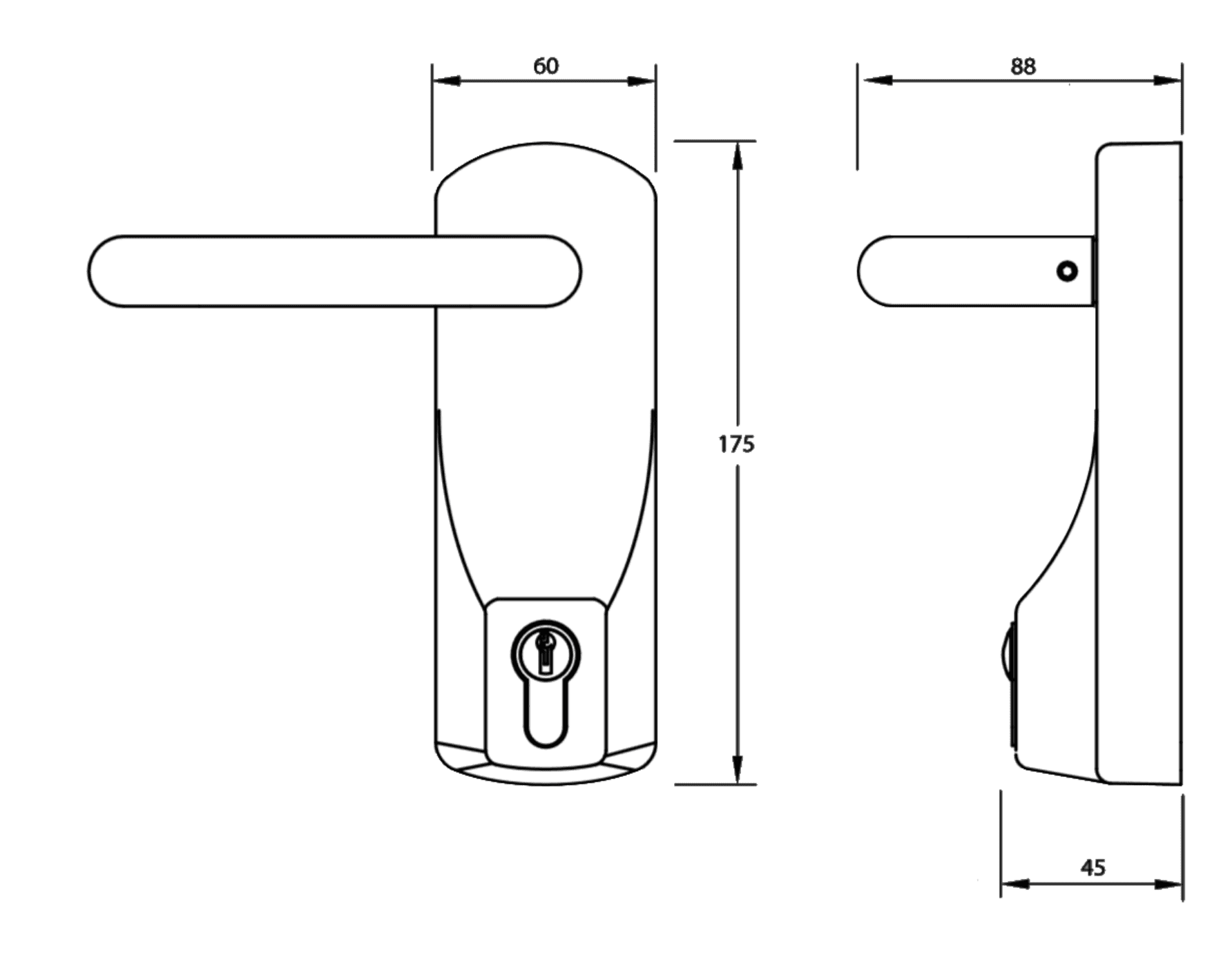 UNION ExiSAFE Lever Operated Outside Access Device