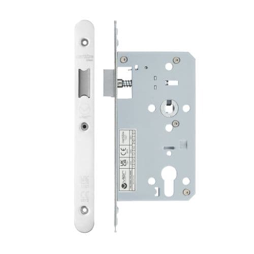 VDL0060-L-R-PSS - 2 Piece - DIN latch - backset 60mm - radius- polished stainless steel