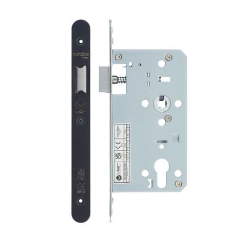 VDL0060-L-R-PVDBLK- DIN latch- backset 60mm - radius- PVD black