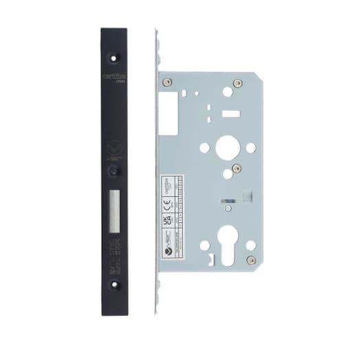 VDL0060-PVDBLK- DIN euro deadlock - backset 60mm - PVD black