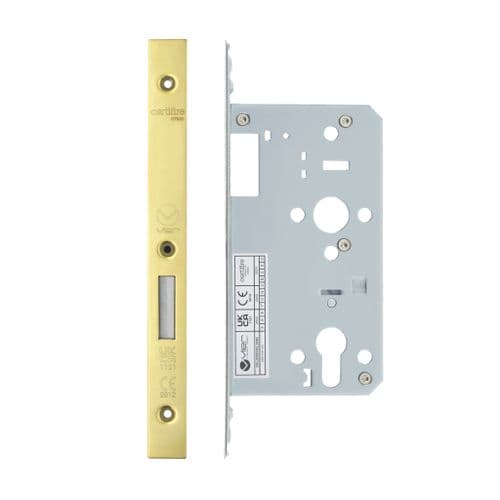 VDL0060-PVDG- DIN euro deadlock - backset 60mm - PVD Gold