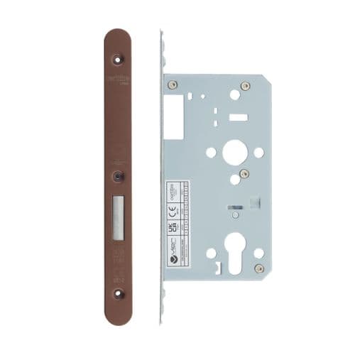 VDL0060-R-PVDBZ - DIN euro deadlock - backset 60mm - radius - PVD Bronze