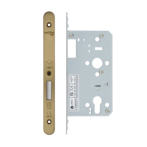 VDL0060-R-PVDG - DIN euro deadlock - backset 60mm - radius - PVD gold