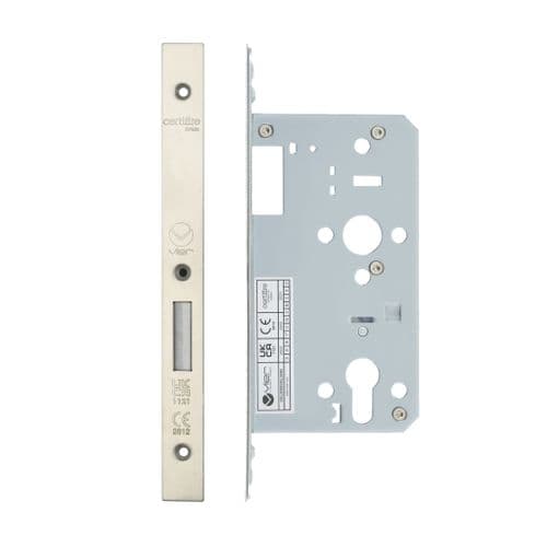 VDL0060-SSS - DIN euro deadlock - backset 60mm - satin stainless steel