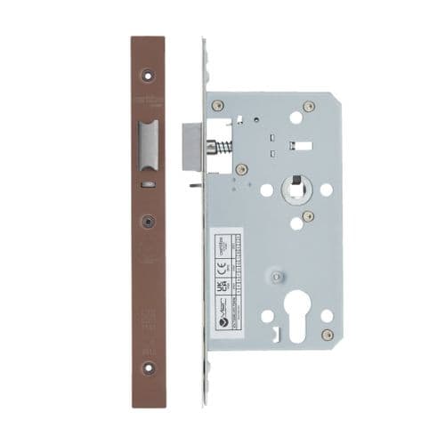 VDL7260-NL-PVDBZ - 2 Piece - DIN night latch - 72mm c/c - backset 60mm- PVD bronze