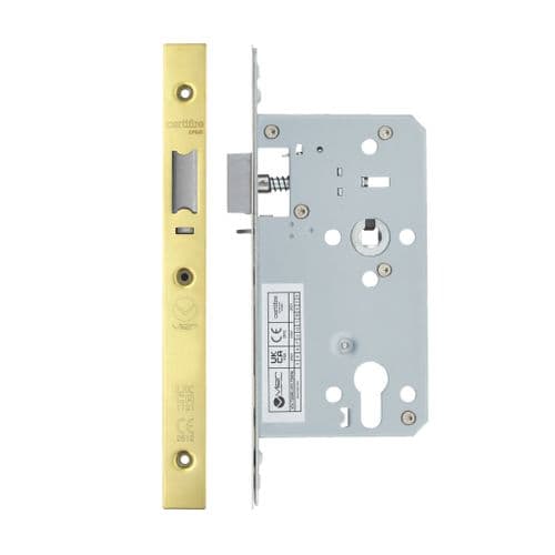 VDL7260-NL-PVDG - 2 Piece - DIN night latch - 72mm c/c - backset 60mm- PVD gold