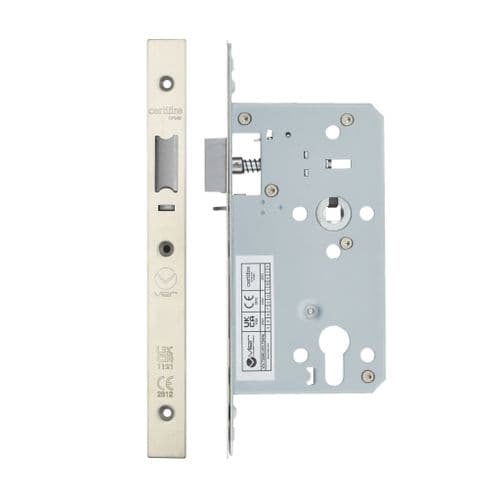 VDL7260-NL-SSS - 2 Piece - DIN night latch - 72mm c/c - backset 60mm- satin stainless steel
