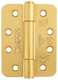 VHC243RPVDSB - Grade 14 Concealed Knuckle Hinge - Radius - PVD Satin Brass