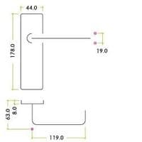 ZAA011OPSA RTD Lever On Oval Backplate - SAA