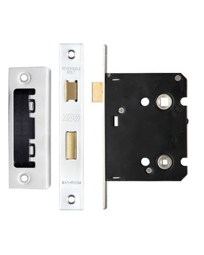 ZBC76PS Bathroom Lock 3'' Polished Chrome