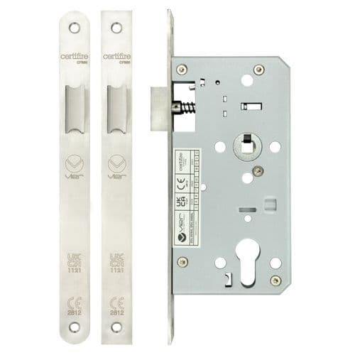 ZDL0055LSS - Din latch - backset 55mm - satin stainless steel