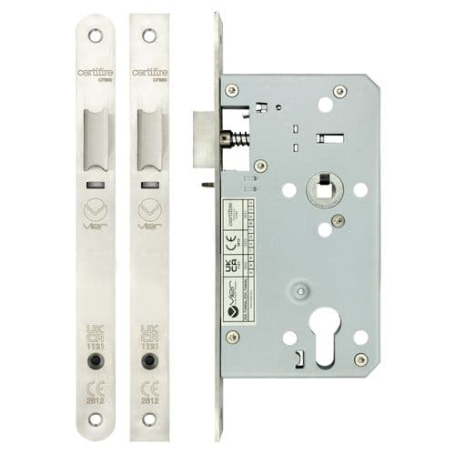 ZDL7260NLSS - Din night latch - 72mm c/c - backset 60mm - satin stainless steel