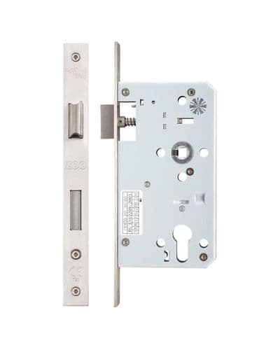 ZDL7260SS - Zoo Din Euro Sashlock - 72mm C/C - 60mm Backset - Square/Satin