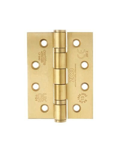 ZHSS243-PVDSB - Grade 13 Fire Hinge Pair - Satin Brass Finish