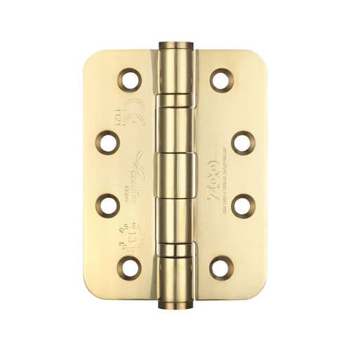 ZHSS243R-PVDSB - Grade 13 Fire Hinge  Radius Pair - Satin Brass Finish