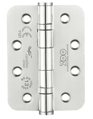 ZHSS243RP - Grade 13 Radius Fire Door Hinge Pair Polished Stainless